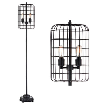 Odette 65" Industrial Metal Floor Lamp - JONATHAN Y